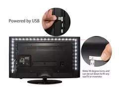 Luz de tira led 2835 5050 usb bluetooth flexível lâmpada fita 3key sensor de luz