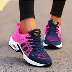 Tamanho grande verão almofada de ar sapatos esportivos femininos tênis branco - comprar online