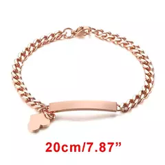 Vnox pulseiras voce pode personalizar com nome e data de nascimento para seu bebês, presente de mae