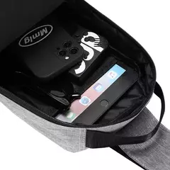Imagem do Saco de peito Oxford masculino com porta de carregamento USB, saco transversal