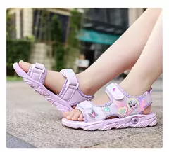 Disney crianças sapatos de verão nova elsa meninas malha praia especial moda i na internet