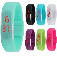 Led digital esportes relógios masculino luz branca display digital eletrônico - comprar online
