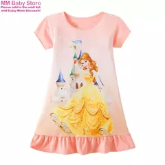 Sereia anna elsa vestido meninas camisola roupas dos desenhos animados pijamas na internet