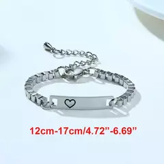 Imagem do Vnox pulseiras voce pode personalizar com nome e data de nascimento para seu bebês, presente de mae