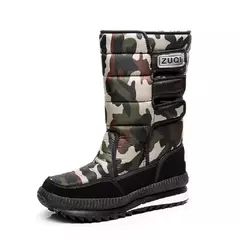 Imagem do Botas masculinas plataforma botas de neve para homem sapatos de pelúcia grossa