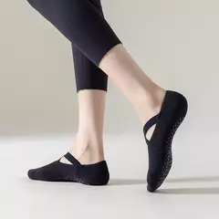 Meias de yoga femininas 3 pares/5 pares/1 par, algodão, silicone, pilates, aber - comprar online