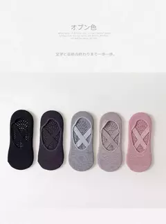 Meias de yoga femininas 3 pares/5 pares/1 par, algodão, silicone, pilates, aber - comprar online