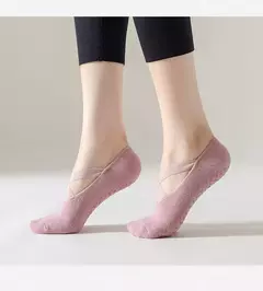 Imagem do Meias de yoga femininas 3 pares/5 pares/1 par, algodão, silicone, pilates, aber