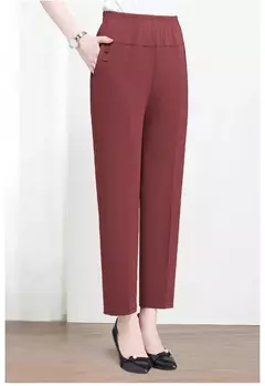 Calças de cintura alta feminina primavera e verão fino estiramento calças sol - comprar online