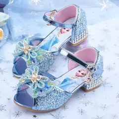 Disney meninas congeladas 2 elsa princesa sapatos meninas sapatos de cristal cri - comprar online