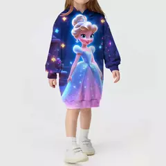 Novas meninas camisola vestido dos desenhos animados festa jogar disney sereia i na internet