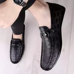 2022 novos mocassins pretos de couro masculino alta qualidade designer sapatos m na internet