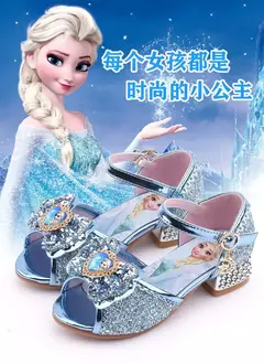 Imagem do Disney meninas congeladas 2 elsa princesa sapatos meninas sapatos de cristal cri