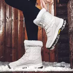 Imagem do Botas femininas de inverno plataforma botas de neve à prova dwaterproof água p