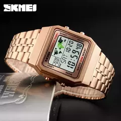 SKMEI-Relógio Digital Masculino Impermeável, 1338, Relógio Despertador, 3Bar, - Show Drop