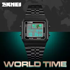 SKMEI-Relógio Digital Masculino Impermeável, 1338, Relógio Despertador, 3Bar, na internet