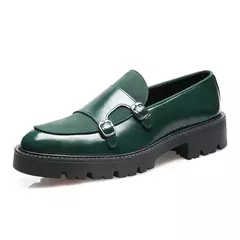 Moda masculina sapatos casuais de couro masculino clássico estilo britânico mo
