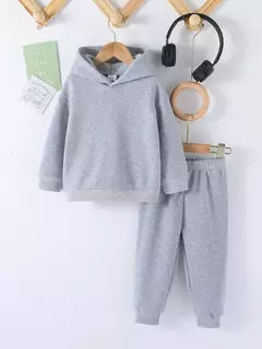 Crianças moda 2 pçs pulôver com capuz + calças ternos 1-8 anos meninos menin - loja online