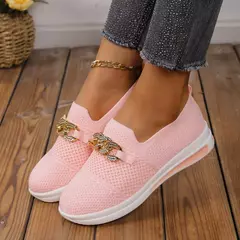 Imagem do Mulheres tênis de malha trabalho sapatos de designer para mulher leve sola maci