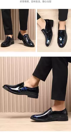 2024 novos sapatos de couro para homens padrão floral sapatos formais masculino - loja online