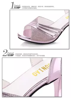 Sandálias femininas 2024 sapatos de verão mulher vestido sapatos bling sapatos na internet