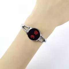 Relógio de moda led para mulheres tela sensível ao toque senhoras tempo banda - loja online