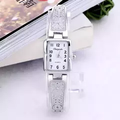 Pulseira feminina relógio corrente de metal estilo romano real acessórios quadro