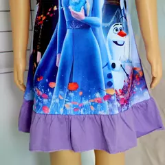 Sereia anna elsa vestido meninas camisola roupas dos desenhos animados pijamas - loja online