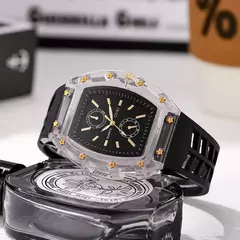 Moda feminina relógios casuais pulseira de silicone analógico relógio de quartz