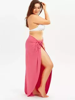Verão praia sexy feminino cor sólida envoltório vestido proteção solar biki na internet