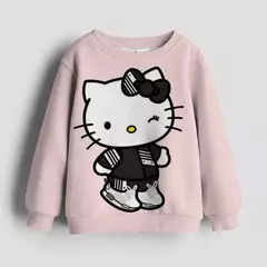 Bonito Kuromi e Melody Cartoon Anime Periféricos moletons Meninos e Meninas Suéter Pulôver de Pescoço Redondo na Primavera e no Outono na internet
