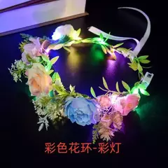 Boho praia férias grinalda bandana flor artificial coroa guirlanda casamento he
