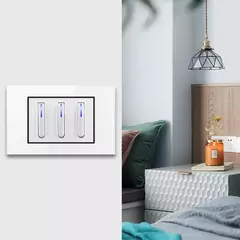 Yink branco teclas de piano universal interruptor de luz parede painel de vidro na internet