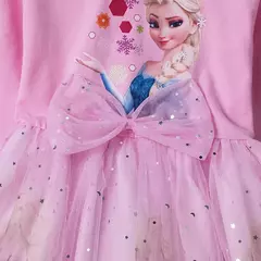 2025 novo disney elsa vestido de princesa dos desenhos animados meninas vestido - Show Drop