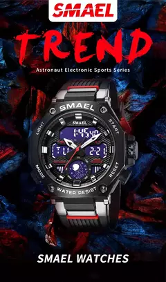 SMAEL 8069 SMAEL Astro Alloy Multi funcional Relógio de estudante para esportes - Show Drop