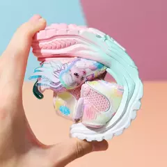 Disney crianças sapatos de verão nova elsa meninas malha praia especial moda i - comprar online