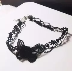 Imagem do Colar de pingente branco gótico para mulheres, gargantilha de renda, joia para casamento