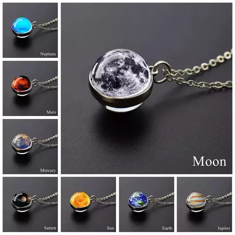 Brilha no escuro sistema solar planeta colar lua terra júpiter netuno marte - comprar online