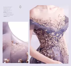 Vestidos de noite femininos de luxo vestidos roxos reunião anual aniversário e casamento