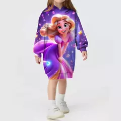 Novas meninas camisola vestido dos desenhos animados festa jogar disney sereia i - loja online