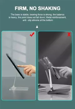 Imagem do Suporte universal de liga de alumínio para tablet, flexível, para ipad, ajustável, dobrável, preguiçoso, desktop, ao vivo, suporte para celular