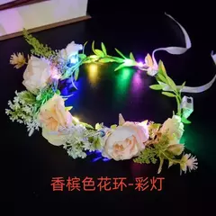 Boho praia férias grinalda bandana flor artificial coroa guirlanda casamento he - Show Drop