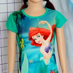 Sereia anna elsa vestido meninas camisola roupas dos desenhos animados pijamas - comprar online