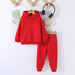 Crianças moda 2 pçs pulôver com capuz + calças ternos 1-8 anos meninos menin na internet