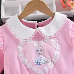 2024 novo 2-9y vestido de princesa disny meninas vestido primavera veraõ crianças - Show Drop