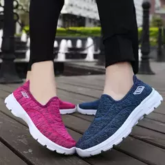 Sapatos casuais de caminhada respirável para homens e mulheres, sapatos baixos - Show Drop
