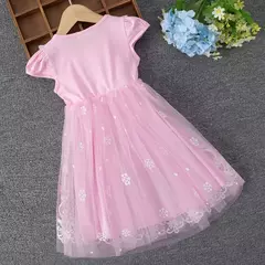 Disney Frozen Princess Dress para meninas, vestidos de mangá voadora, roupas in