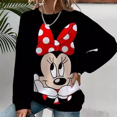 Disney feminino moletons e moletons mickey mouse outono primavera moletom outono - comprar online