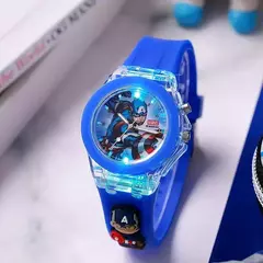 Disney-Relógios Infantis Mickey, Relógio de Pulso em Silicone, Princesa Elsa,