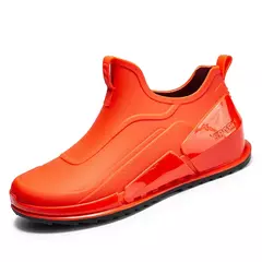 Botas de cano curto masculino, botas de chuva monocromáticas, sapatos de pesca - loja online